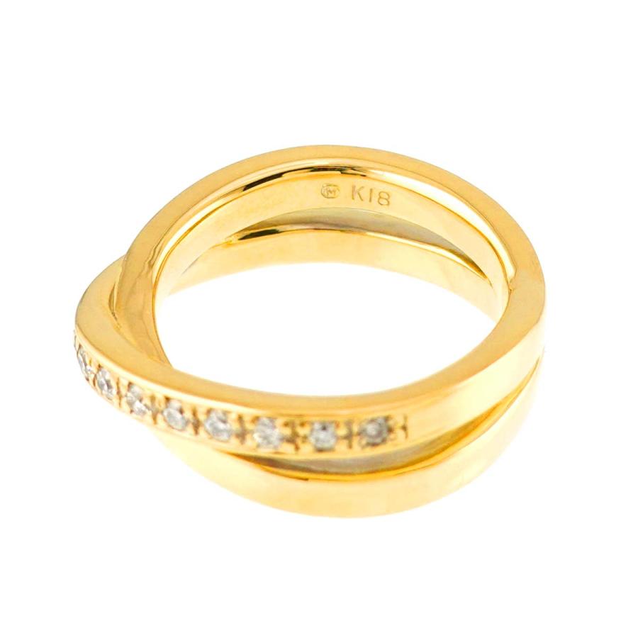 CACHAREL ミキモト MIKIMOTO 1.5号 リング ダイヤ 0.15ct K18 YG 