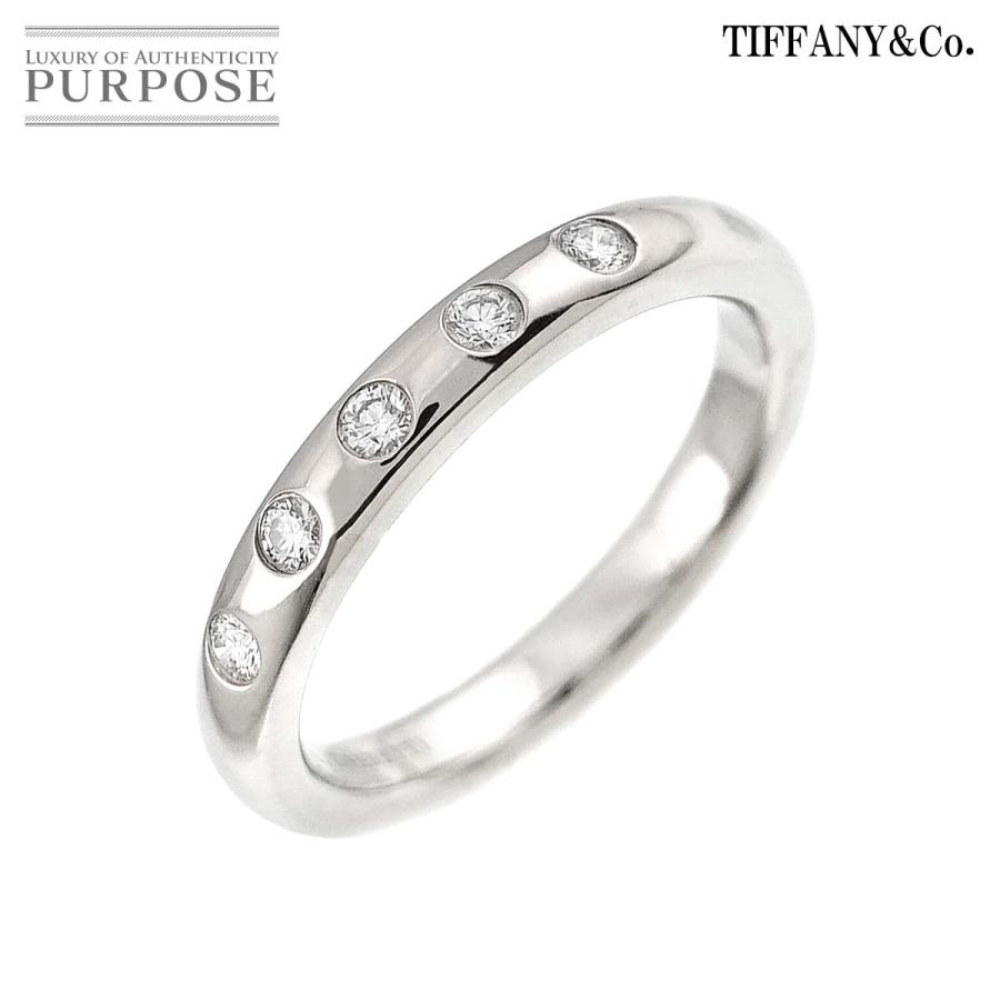 TIFFANY&Co. ティファニー スタッキング バンド 7号 リング ダイヤ 5P  