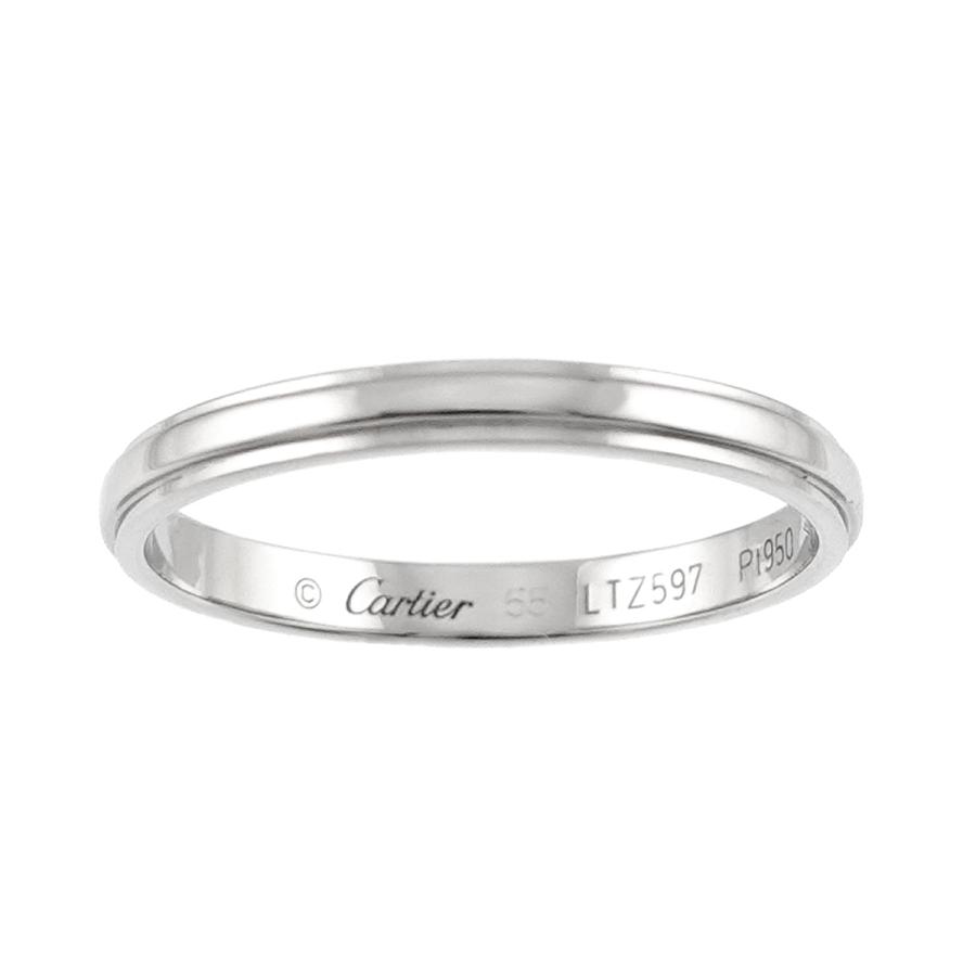 Cartier カルティエ ダムール #55 リング 幅2.5mm Pt プラチナ 指輪 d  
