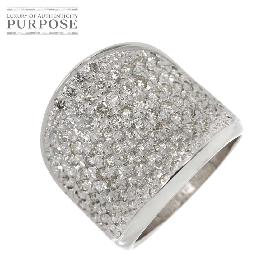 リング 14.5号 ダイヤ 2.00ct K18 WG ホワイトゴールド 750 指輪  