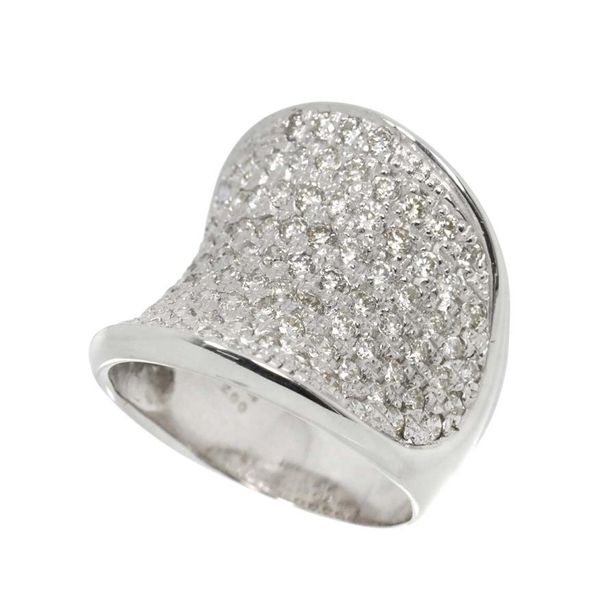 リング 14.5号 ダイヤ 2.00ct K18 WG ホワイトゴールド 750 指輪  