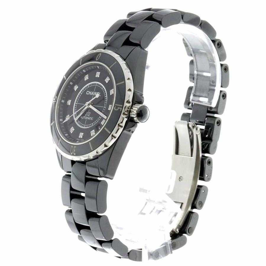 CHANEL シャネル J12 38mm H1626 メンズ 腕時計 12P ダイヤ ブラック  