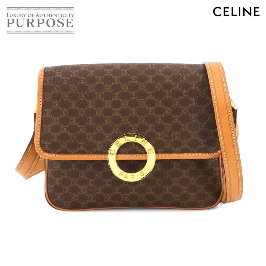 美品】セリーヌ ショルダーバッグ PVC レザー サークル金具 マカダム