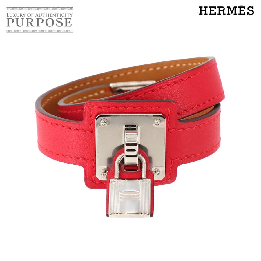 ☆美品☆ HERMES エルメスドメールレッドレザー腕時計