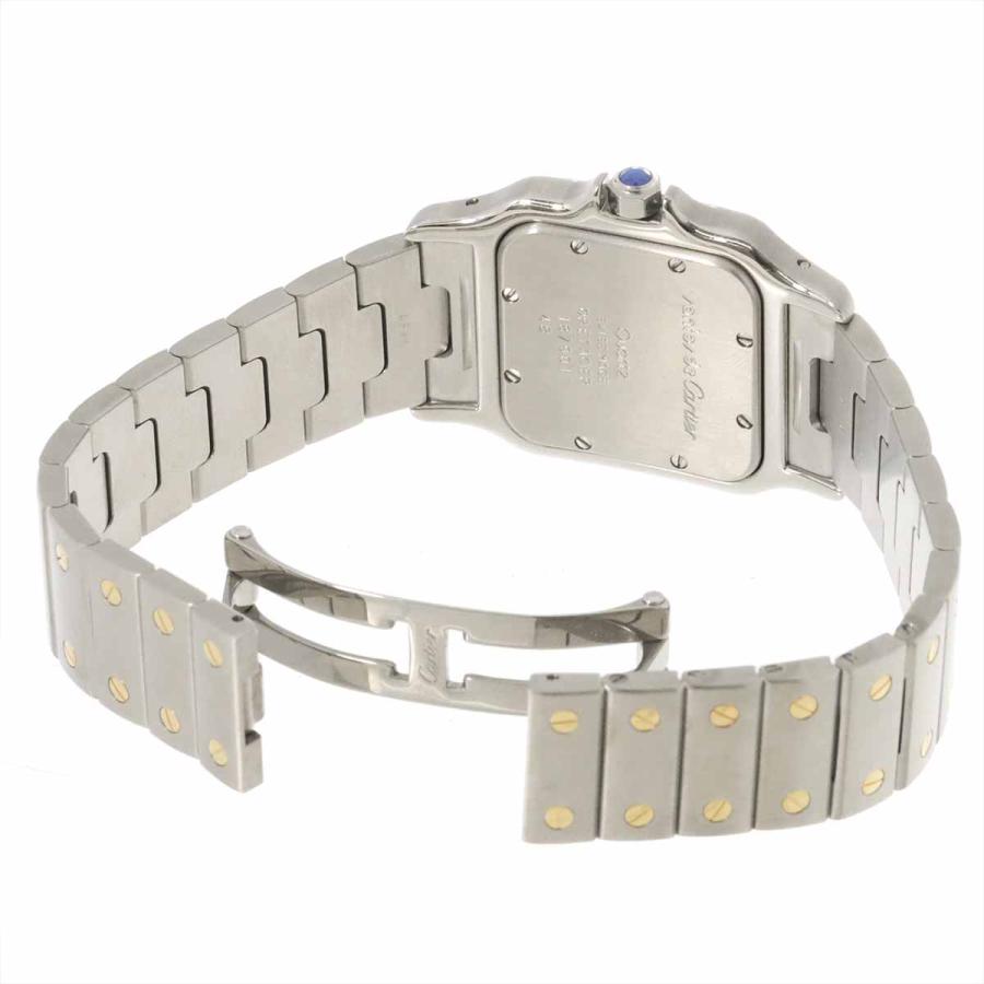 ☆極美品☆ カルティエ サントスガルべ LM スティール②コマ/ 腕時計 カルティエ サントスガルベLM自動巻き イエローゴールド稼働