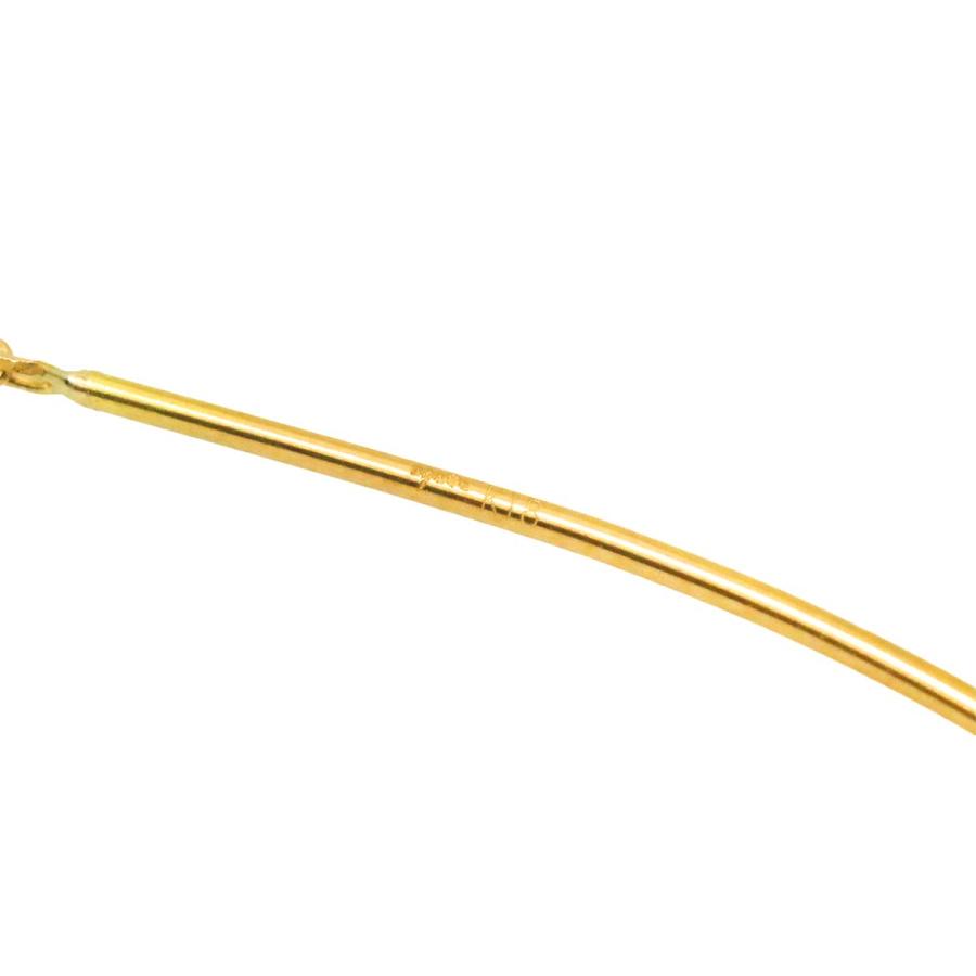 agete アガット フック ピアス K18 YG イエローゴールド 750 Earrings  