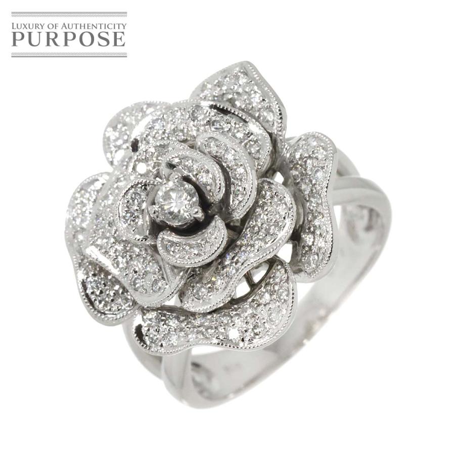 リング 15号 ダイヤ 0.73ct K18 WG ホワイトゴールド 750 指輪 Diamond  