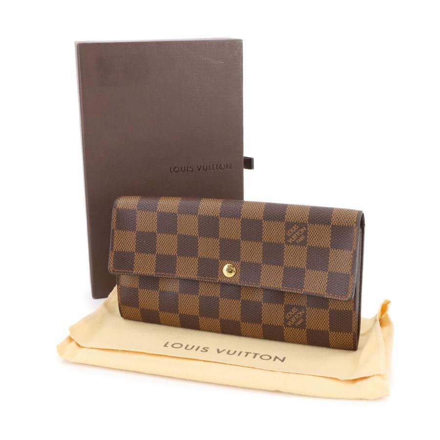 LOUIS VUITTON ルイ ヴィトン ダミエ ポルトフォイユ サラ 二つ折り 長  