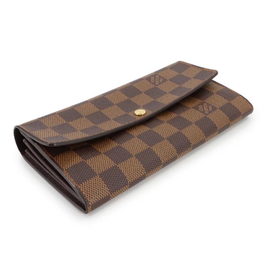LOUIS VUITTON ルイ ヴィトン ダミエ ポルトフォイユ サラ 二つ折り 長  