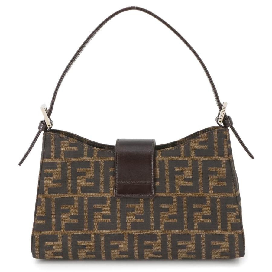 極美品　フェンディ　ハンドバッグ　ズッカ　ローマ　キャンバス　レザー FENDI 美品 フェンディ ズッカ柄 ハンド バッグ キャンバス