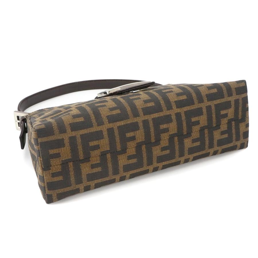 FENDI 美品 フェンディ ズッカ柄 ハンド バッグ キャンバス ブラウン