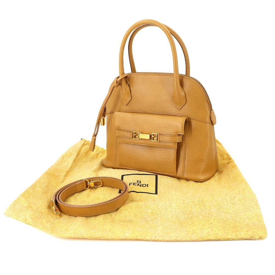 極美品 高級 FENDI ズッカ エピ ショルダーバッグ ゴールド バッグ