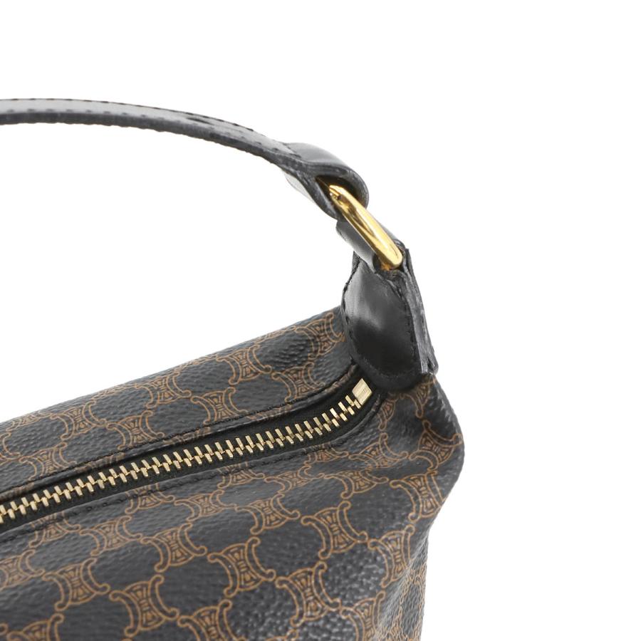 CELINE 美品 セリーヌ マカダム柄 ハンド バニティ バッグ PVC