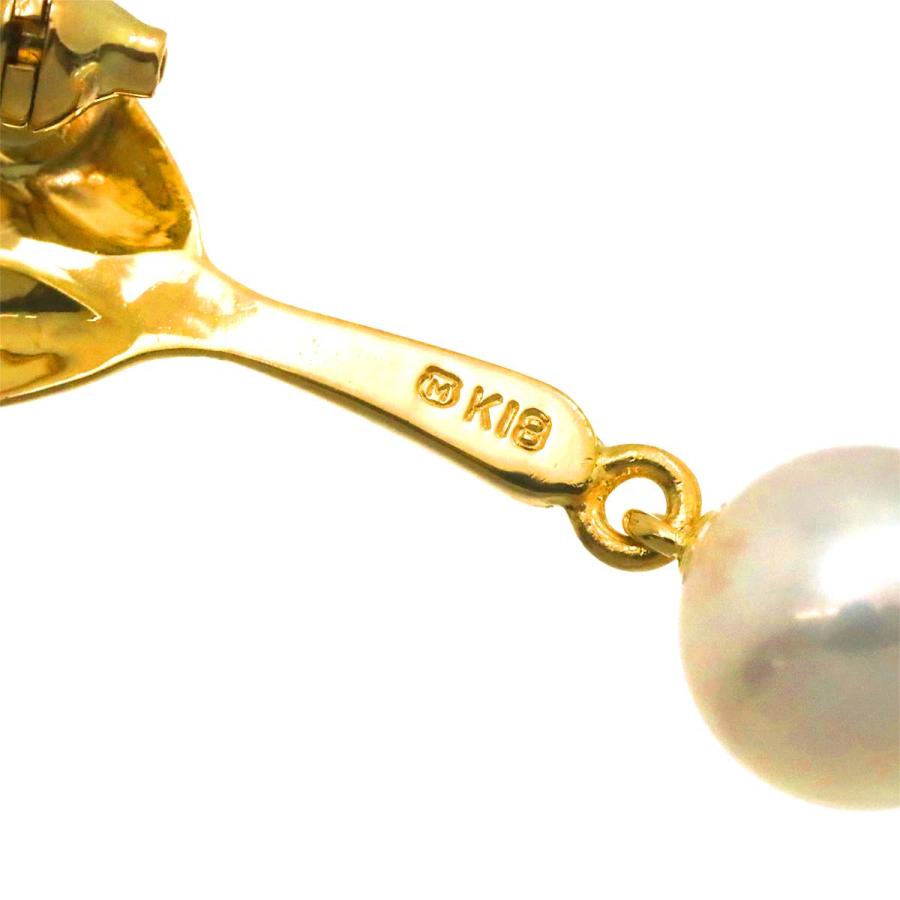 MIKIMOTO ミキモト アコヤ真珠 7.1mm ブローチ K18 YG イエロー  