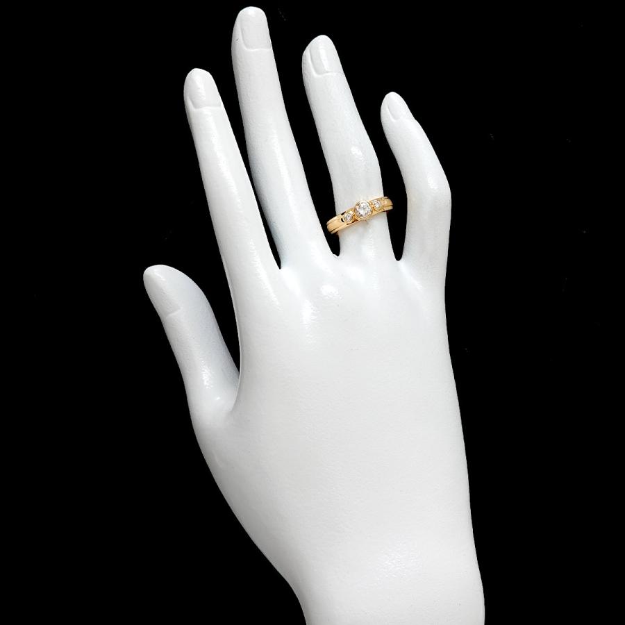 TASAKI タサキ 12号 リング ダイヤ 0.29/0.08ct K18 YG イエロー  