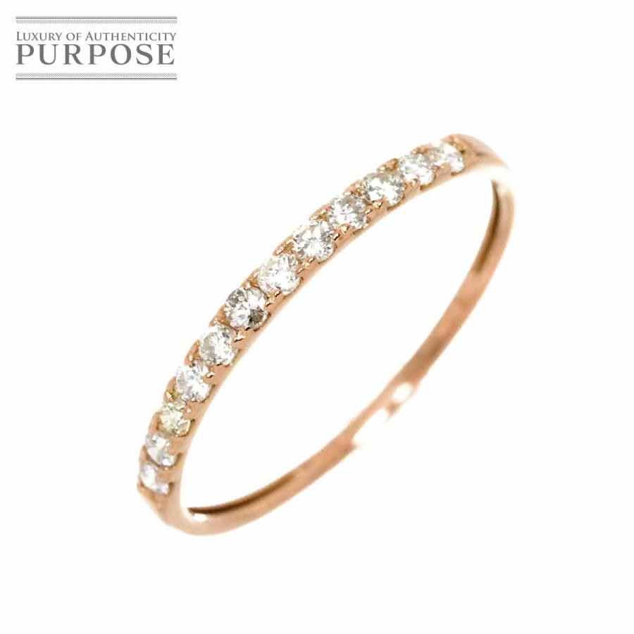 リング 9号 ダイヤ 0.15ct K18 PG ピンクゴールド 750 指輪 Diamond  