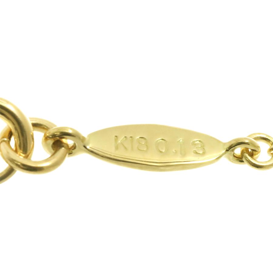 AHKAH アーカー ビリーブハート ダイヤ 0.13ct ネックレス 41cm K18 YG  