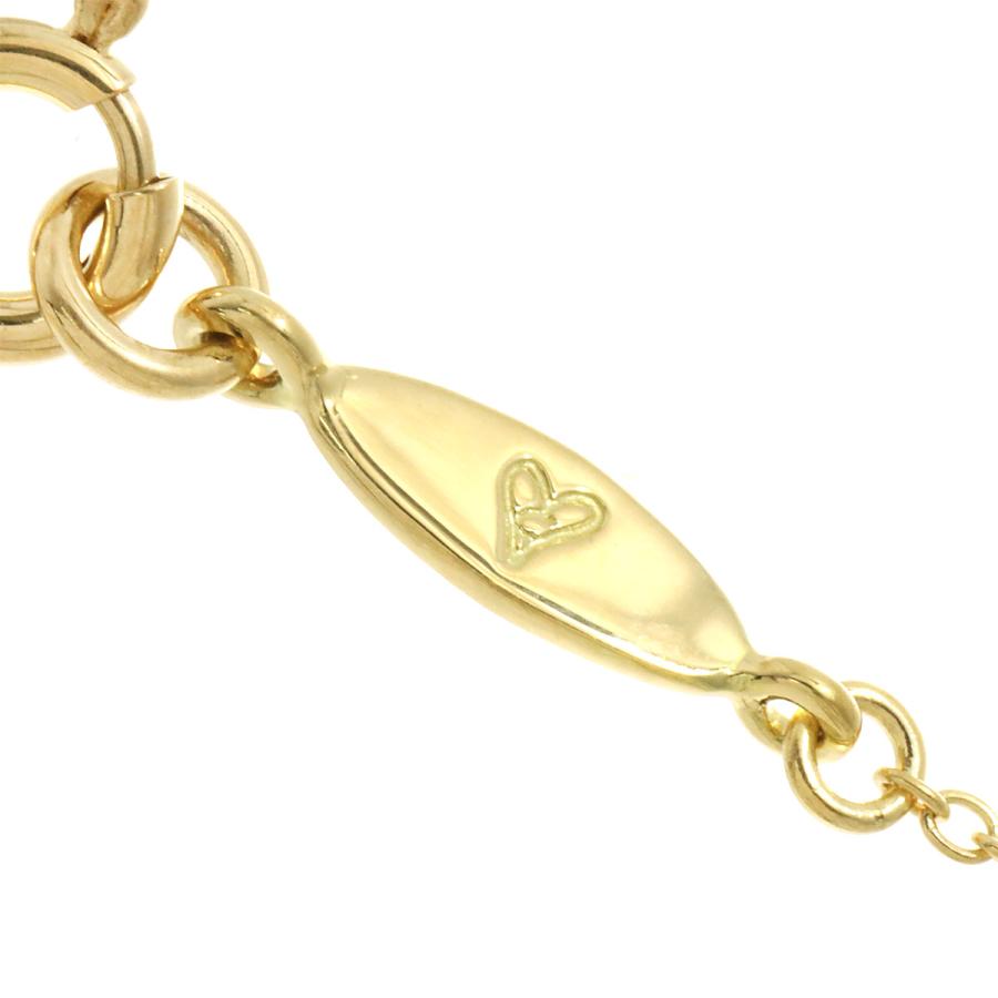 AHKAH アーカー ビリーブハート ダイヤ 0.13ct ネックレス 41cm K18 YG  