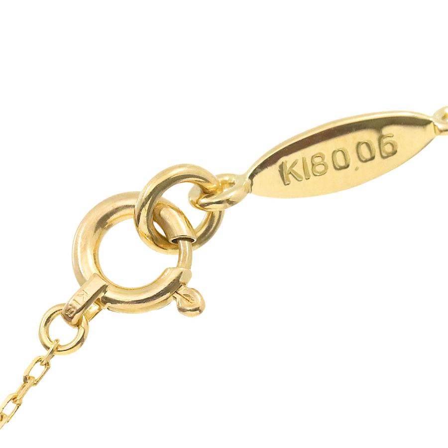 AHKAH アーカー バタフライ ダイヤ 0.06ct ネックレス 40cm K18 YG 