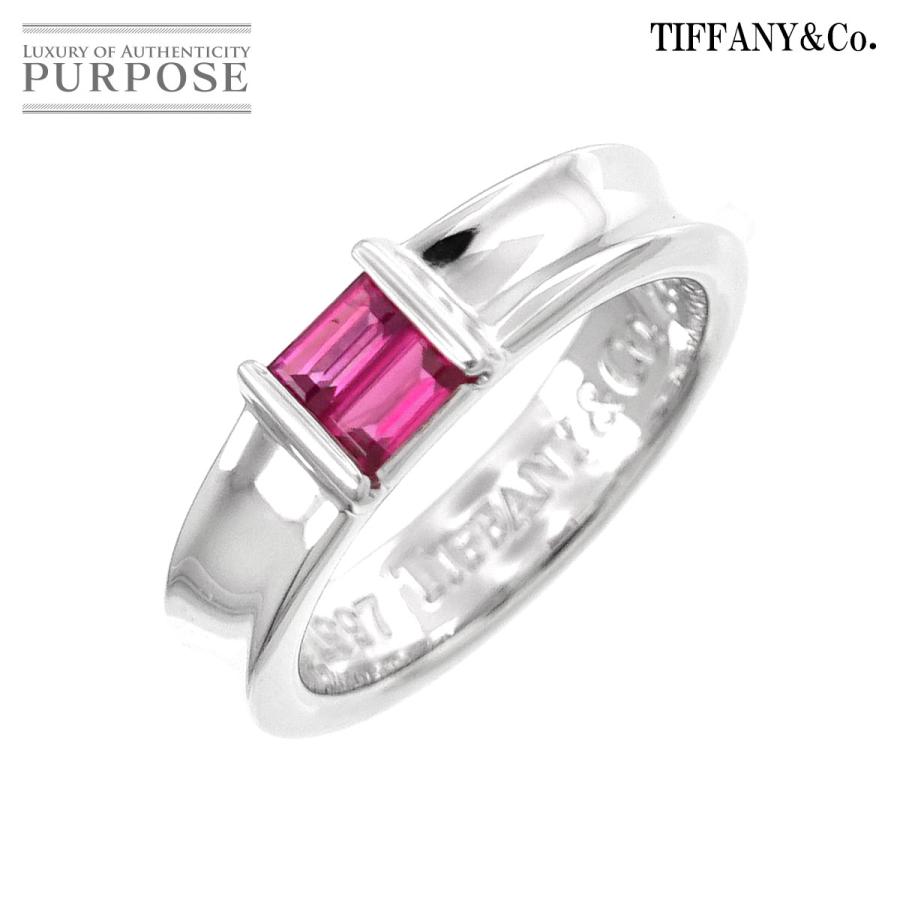 TIFFANY&Co. ティファニー ルビー 7.5号 リング K18 WG ホワイト  