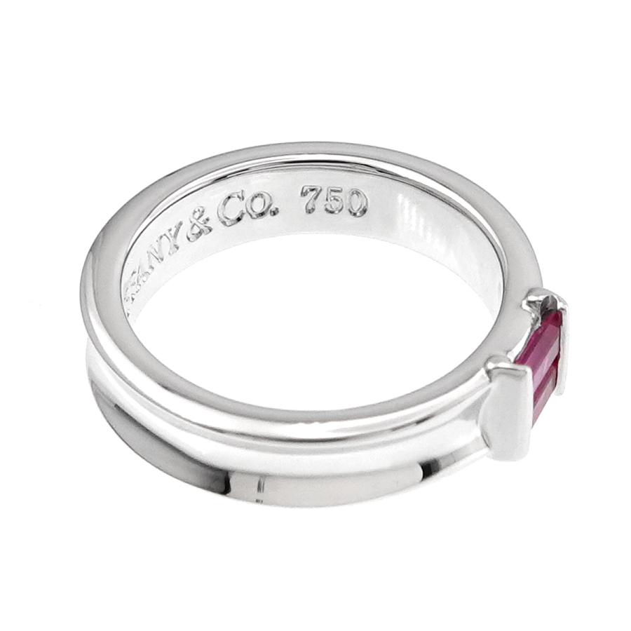 TIFFANY&Co. ティファニー ルビー 7.5号 リング K18 WG ホワイト  