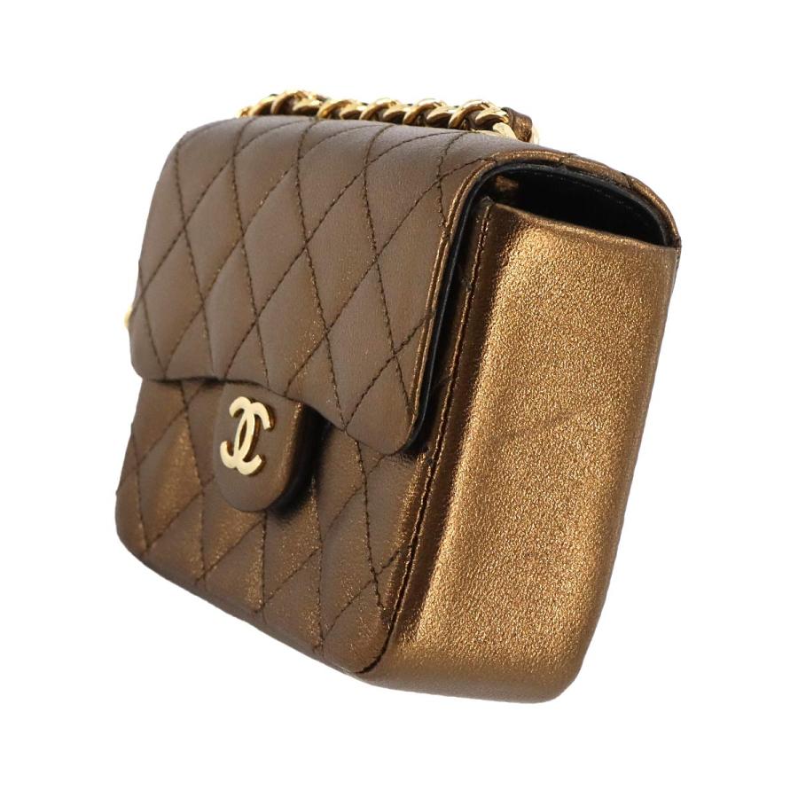 CHANEL 新品同様 シャネル ミニミニ マトラッセ チェーン ポーチ 