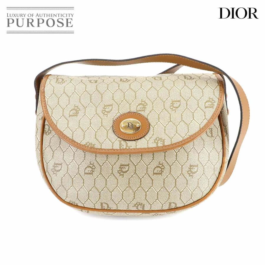 クリスチャン ディオール バッグ ハニカム ショルダー バッグ PVC レザー ベージュ ブラウン レディース 90276983 【中古】ブランド Christian Dior（クリスチャン・ディオール） クリスチャン ディオール