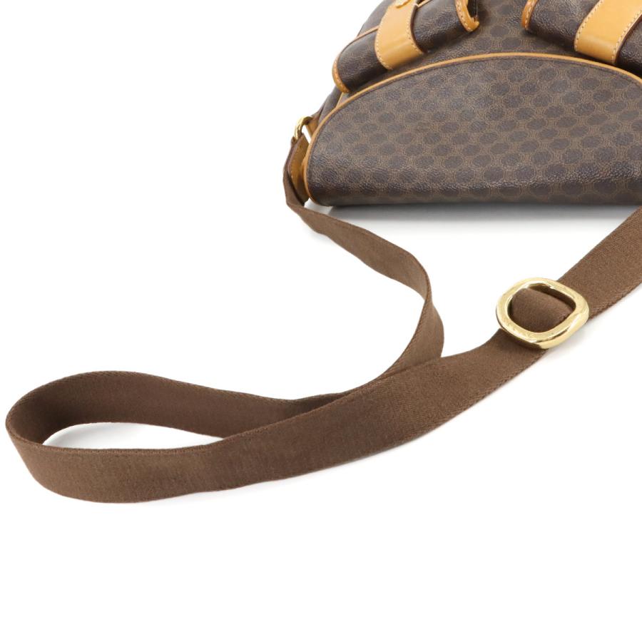 セリーヌ バッグ マカダム ショルダー バッグ PVC ブラウン ゴールド 金具 ヴィンテージ レディース 90276999 【中古】ブランド CELINE（セリーヌ） マカダム ショルダー バッグ PVC ブラウン