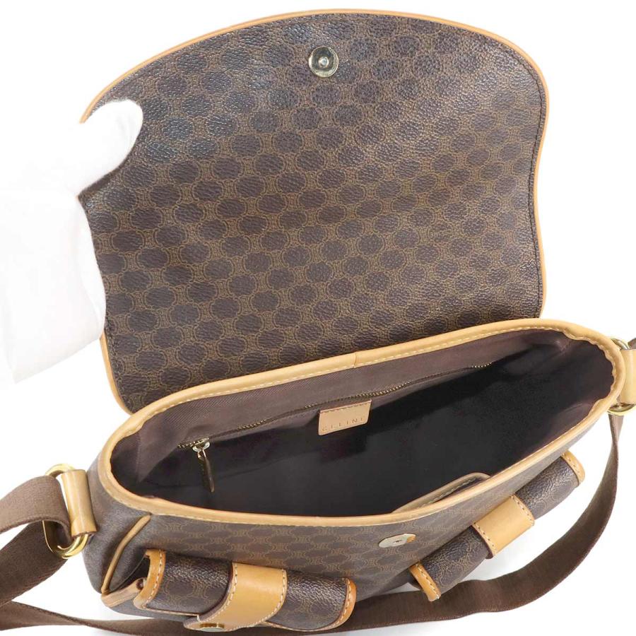 CELINE（セリーヌ） マカダム ショルダー バッグ PVC ブラウン