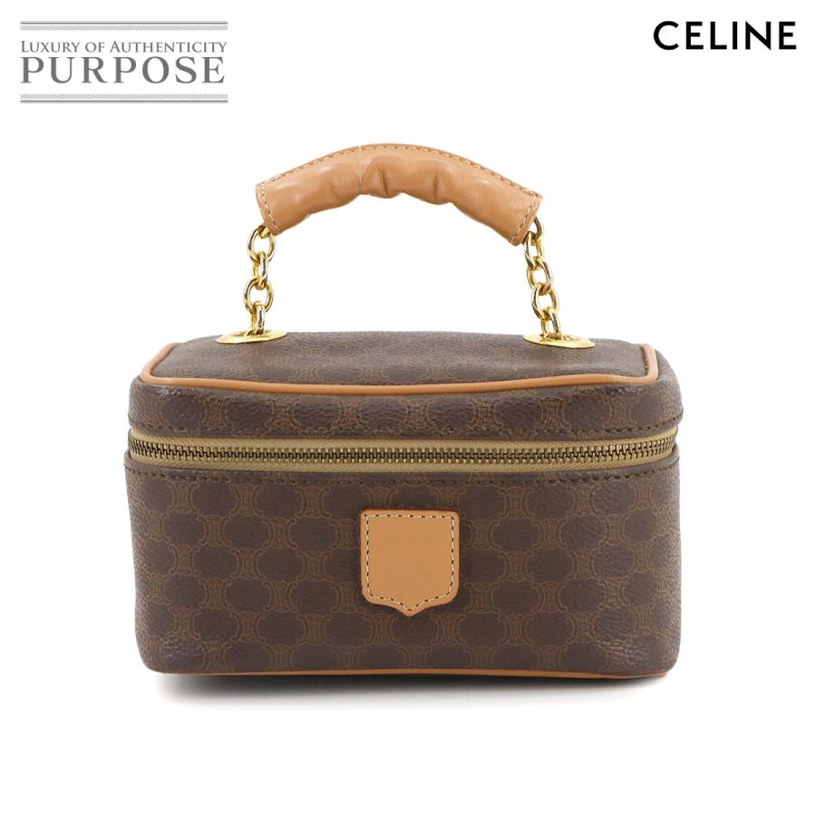 CELINE 新品同様 セリーヌ マカダム柄 バニティ ハンド バッグ CELINE 新品同様 セリーヌ マカダム柄 バニティ ハンド バッグ