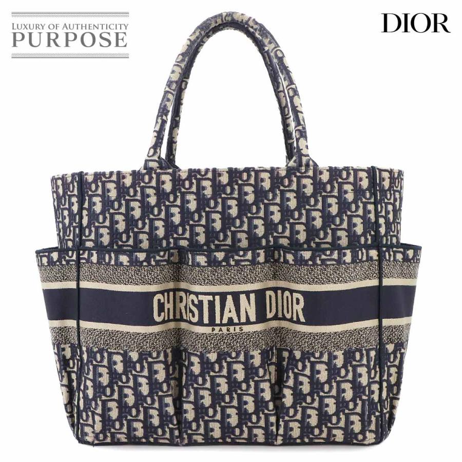CHRISTIAN DIOR ネイビー トートバッグ