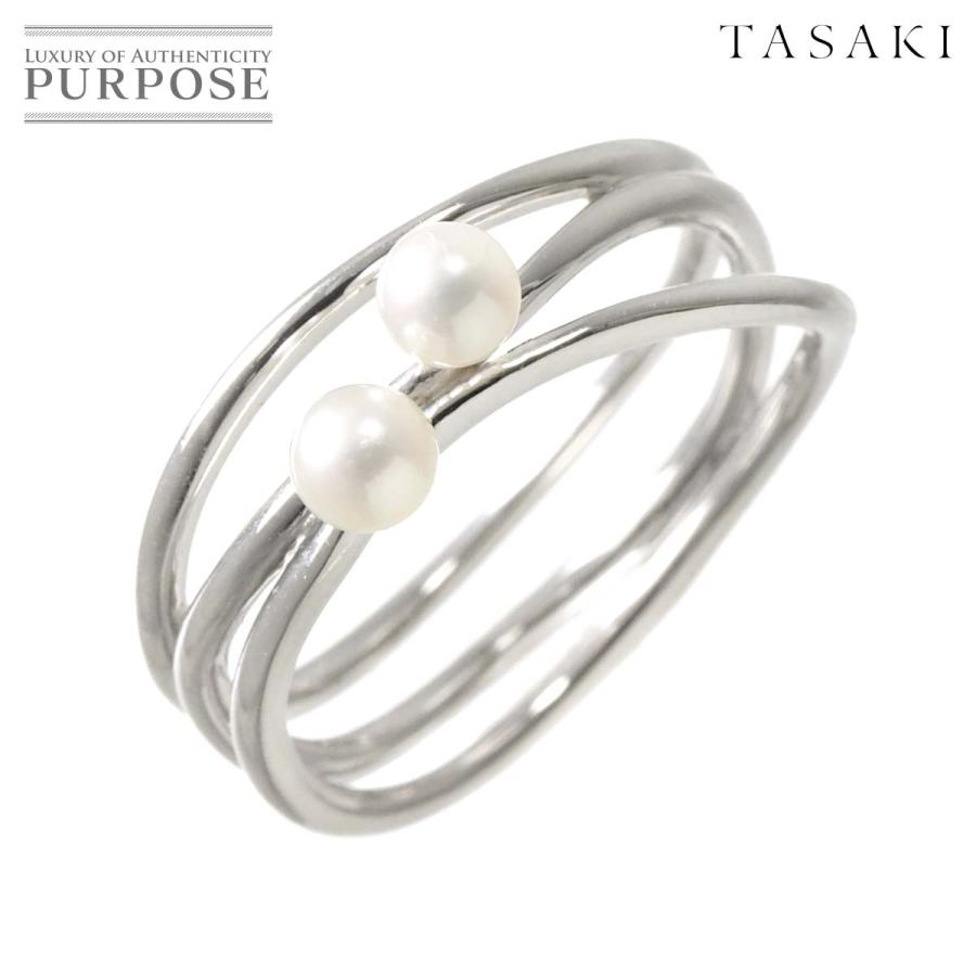 TASAKI タサキ 10.5号 リング アコヤ真珠 3.6mm K18 WG ホワイト  