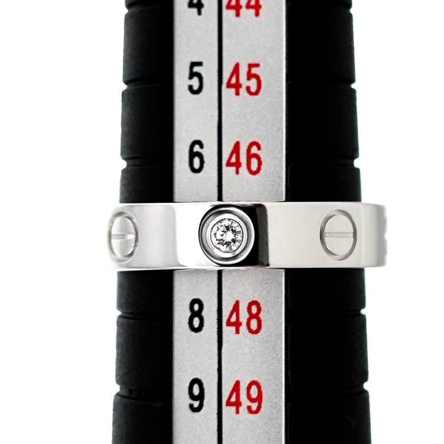 Cartier カルティエ ミニラブ #47 ダイヤ 1P リング K18 WG ホワイト  