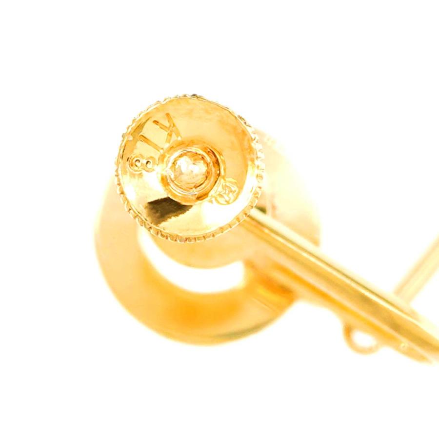 MIKIMOTO ミキモト 淡水真珠 6.1mm イヤリング K18 YG イエロー  