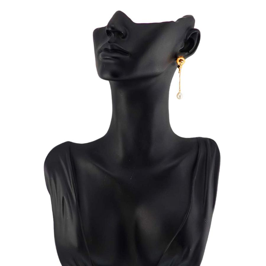 MIKIMOTO ミキモト 淡水真珠 6.1mm イヤリング K18 YG イエロー  