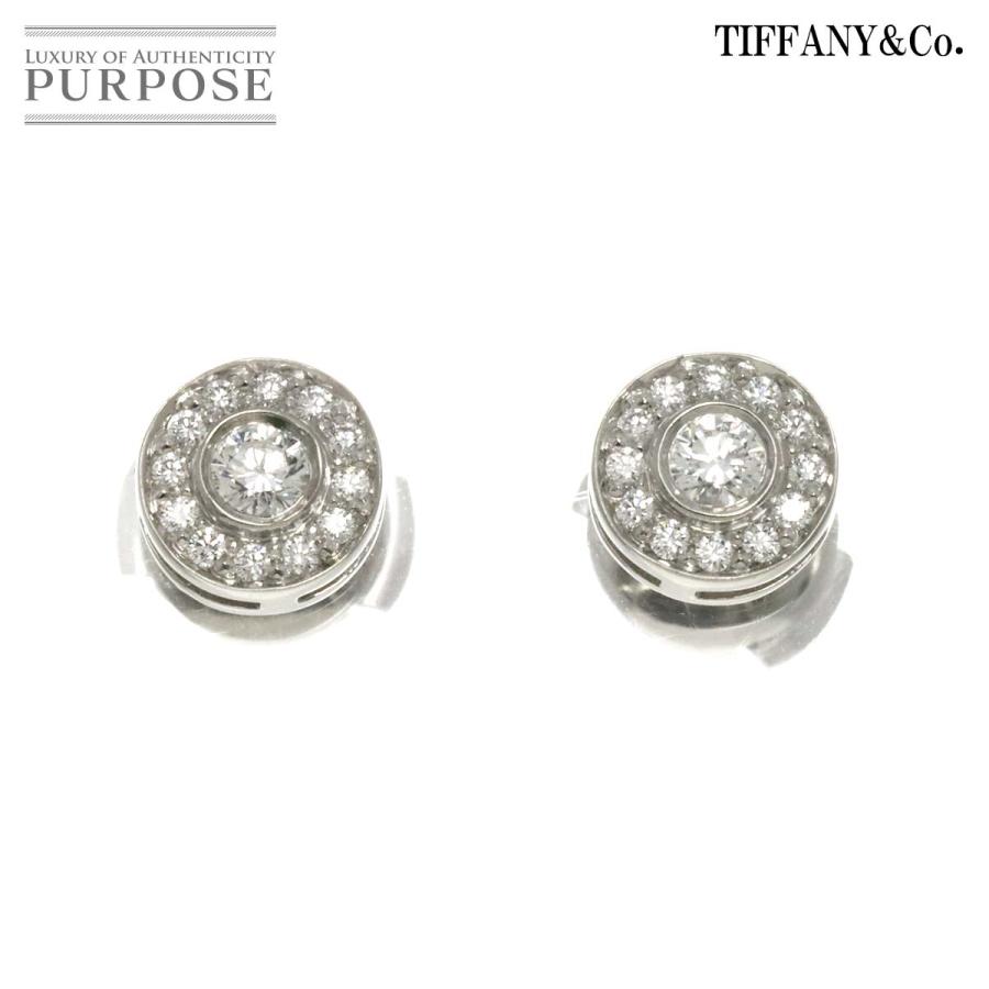 TIFFANY&Co. ティファニー サークレット ダイヤ ピアス Pt プラチナ  