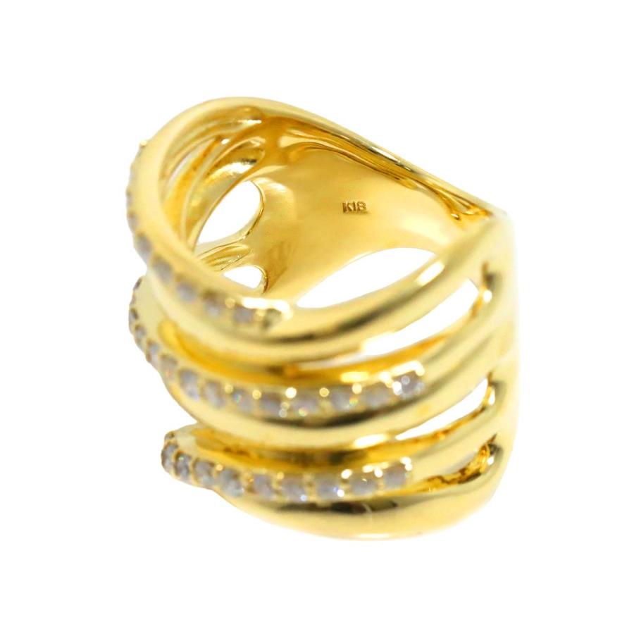 リング 12.5号 ダイヤ 0.65ct K18 YG イエローゴールド 750 指輪  