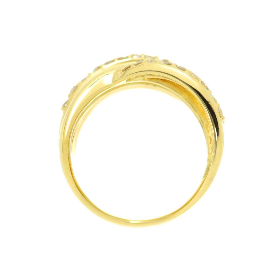 リング 12.5号 ダイヤ 0.65ct K18 YG イエローゴールド 750 指輪  