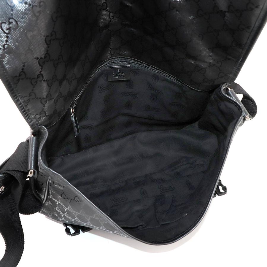 GUCCI 新品同様 グッチ GGインプリメ ショルダー バッグ PVC ブラック  