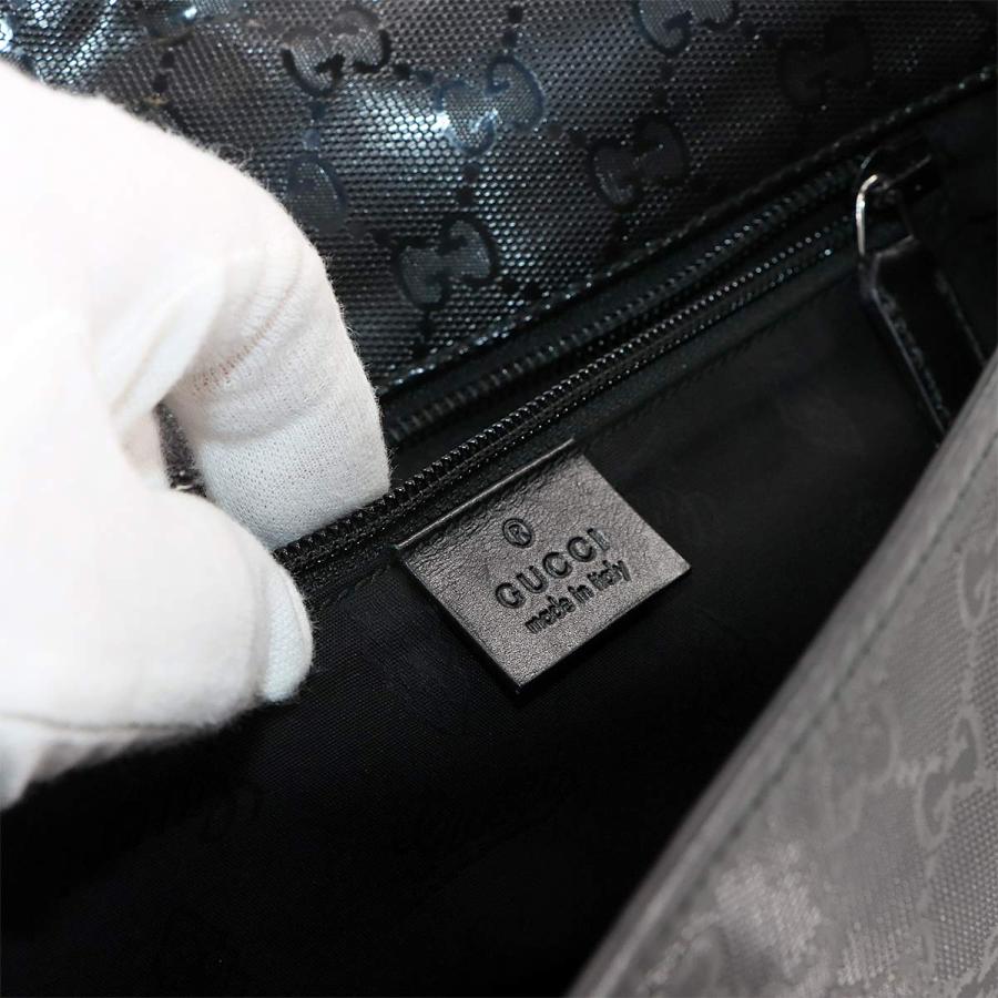 GUCCI 新品同様 グッチ GGインプリメ ショルダー バッグ PVC ブラック  