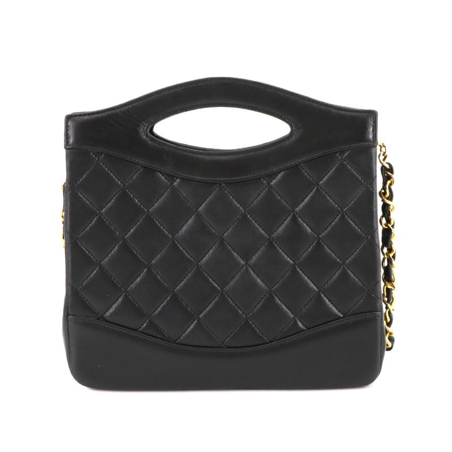 CHANEL ブラック ショルダーバッグ シャネル チェーンショルダー ブラック キャビアスキン