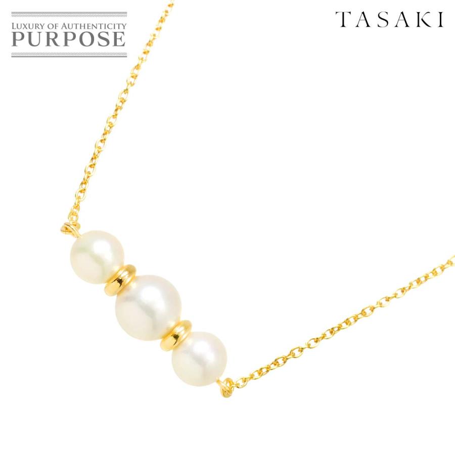 田崎真珠 K18 パールネックレス 40cm
