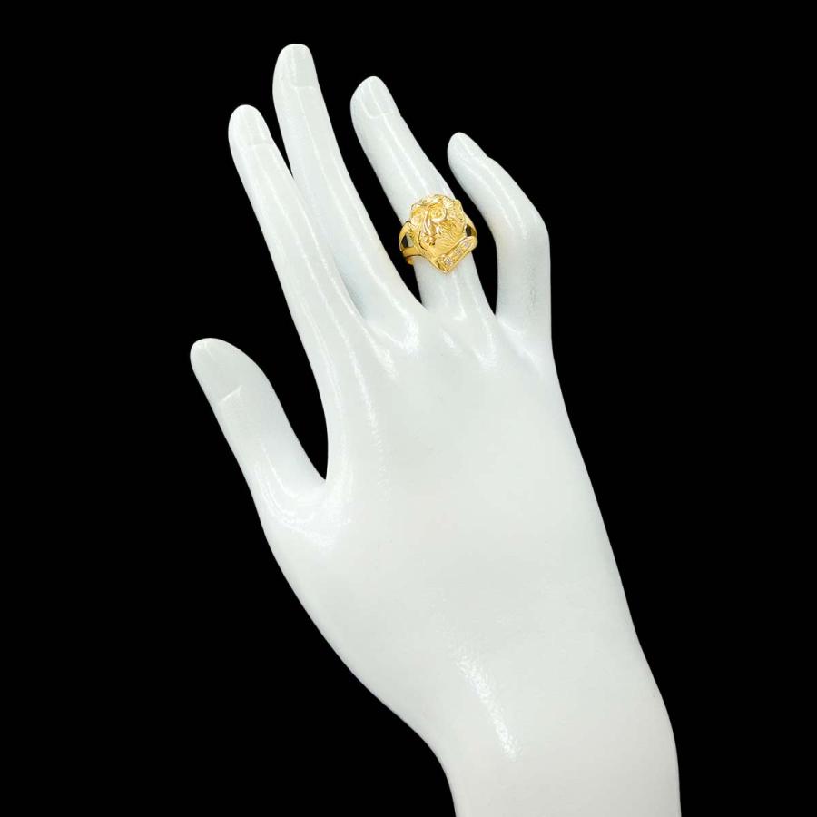 リング 9.5号 ダイヤ 0.03ct K18 YG イエローゴールド 750 指輪  