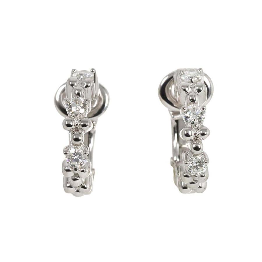 TASAKI タサキ ダイヤ 0.18ct/0.18ct イヤリング K18 WG ホワイト 