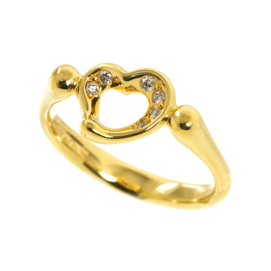 ティファニー TIFFANY&CO. オープンハート 12号 リング ダイヤ K18 YG