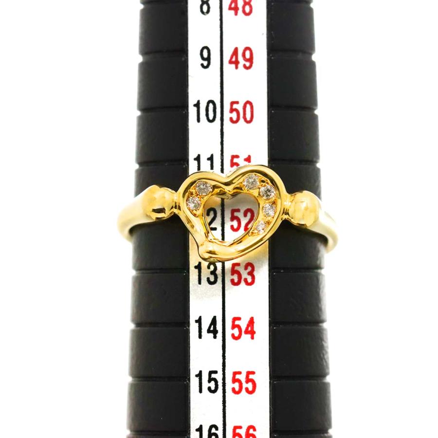 ティファニー TIFFANY&CO. オープンハート 12号 リング ダイヤ K18 YG