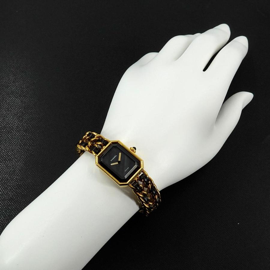 美品 プルミエール Mサイズ SS 革 腕時計 CHANEL シャネル