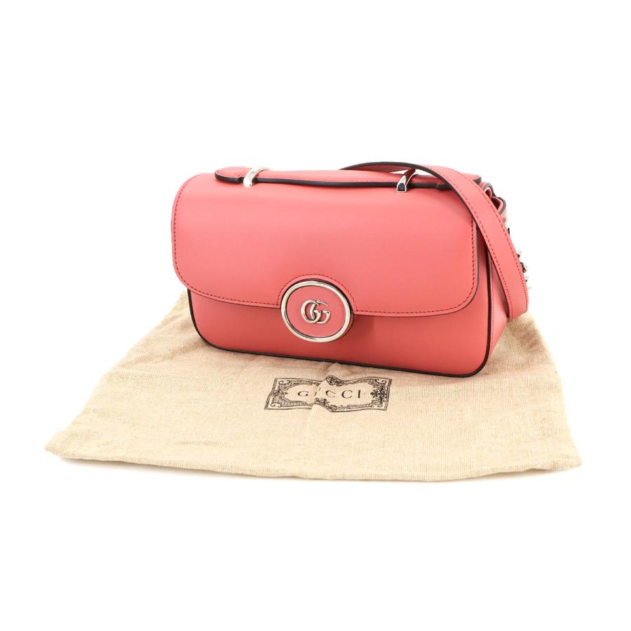 未使用 展示品 グッチ バッグ プチGG ミニ 2way ハンド ショルダー バッグ レザー ピンク 739722 レディース 90280371 【中古】ブランド GUCCI（グッチ） 未使用 展示品 プチGG ミニ 2way ハンド ショルダー