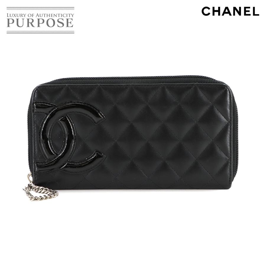 CHANEL 美品 シャネル カンボンライン ラウンドファスナー 長