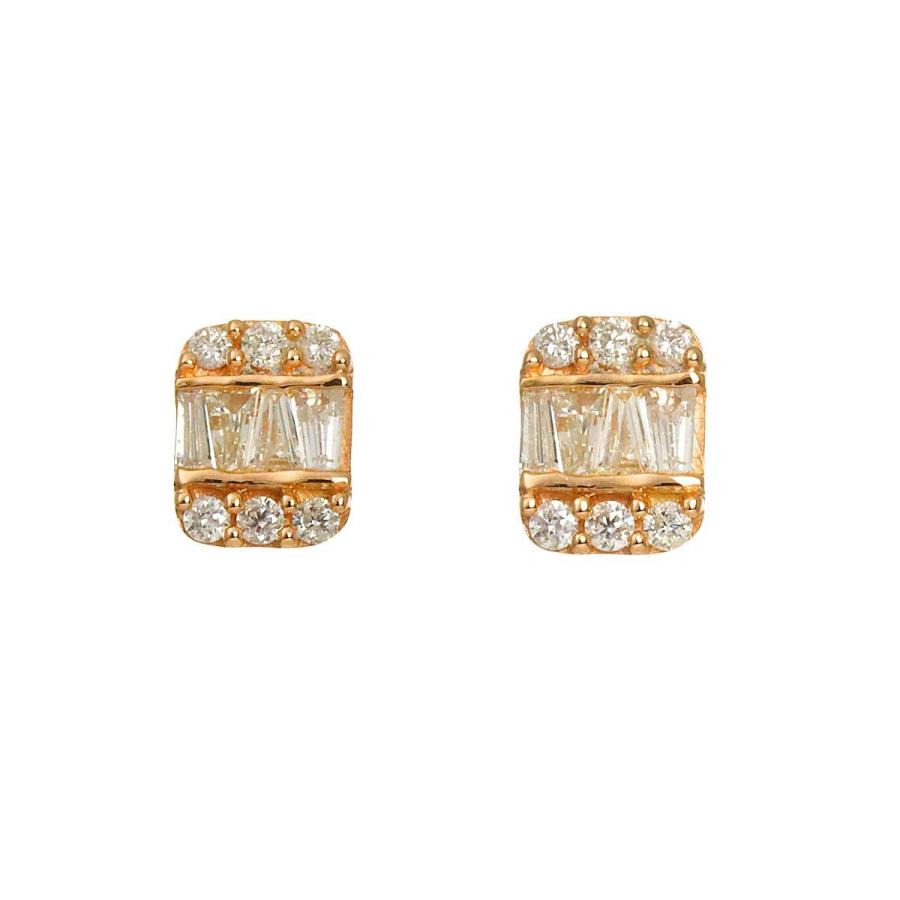 ダイヤ 0.10ct/0.10ct ピアス K18 PG ピンクゴールド 750 Diamond 